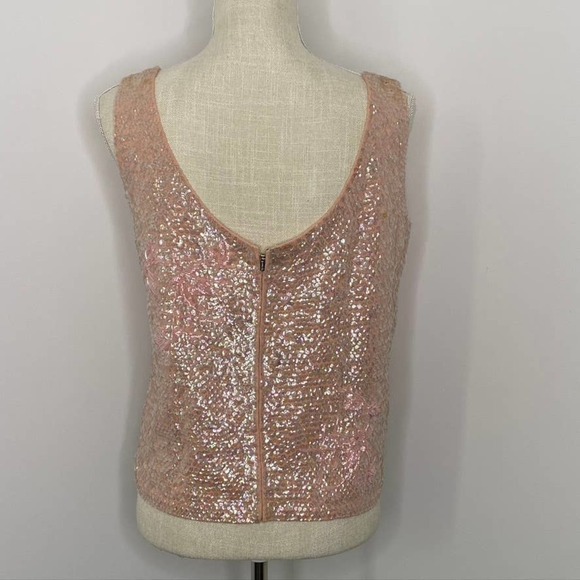 Vintage pink beaded wool top‎ Pink size M - Picture 2 of 11